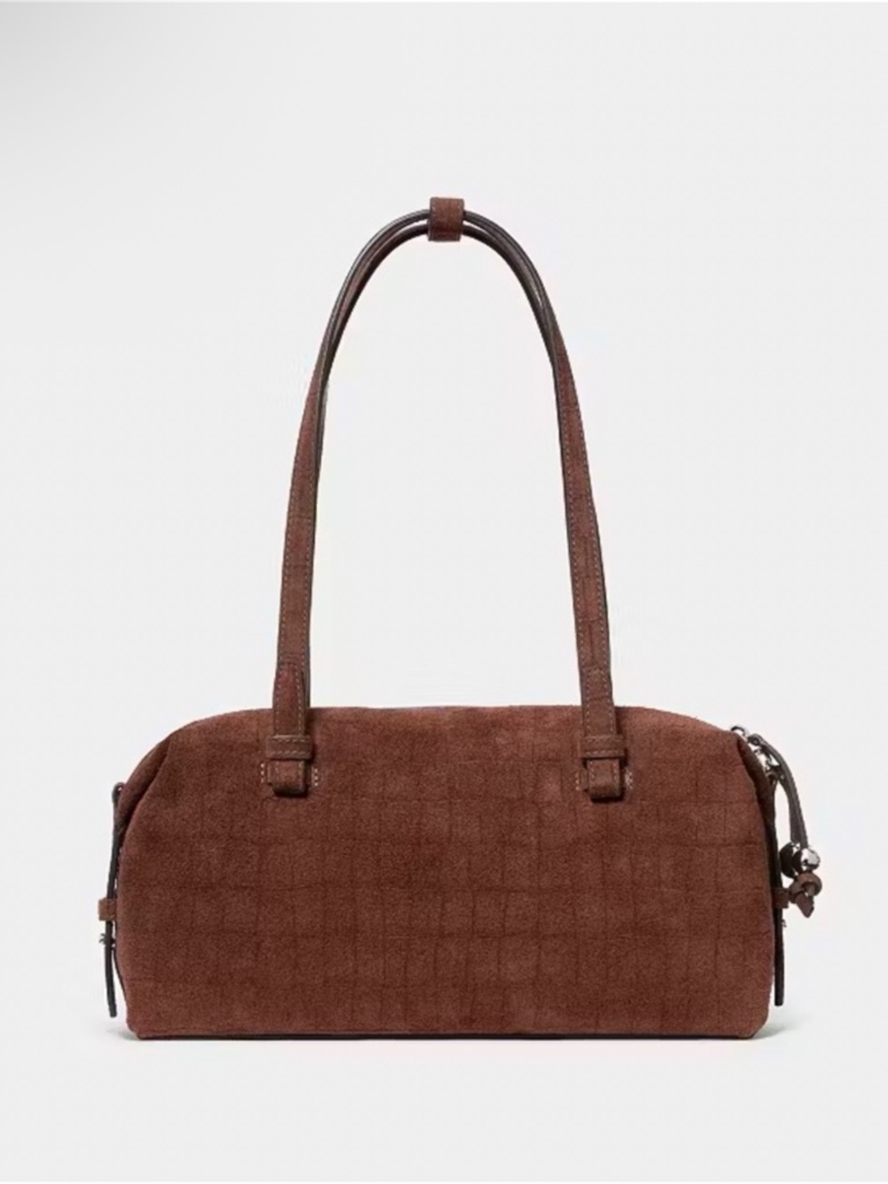 Kate Spade Billie Suede Croc Shoulder Bag Chocolate Truffle - Picture 3 of 6